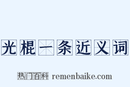 光棍一条近义词是什么意思的图片